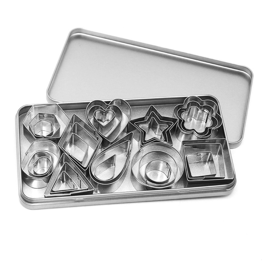 Piece Mini Cookie Cutters Set Stainless Steel Fondant and Biscuit Molds