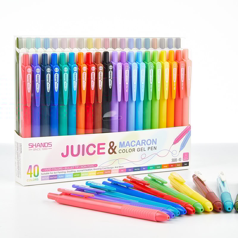 Piece Colored Gel Pens Set Fine Point Retractable Journaling Pens 0