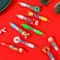 Mini Christmas Pens Set Cute Novelty Holiday Party Favors Multicolor Writing Kit
