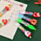 Mini Christmas Pens Set Cute Novelty Holiday Party Favors Multicolor Writing Kit