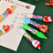 Mini Christmas Pens Set Cute Novelty Holiday Party Favors Multicolor Writing Kit