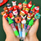 Mini Christmas Pens Set Cute Novelty Holiday Party Favors Multicolor Writing Kit