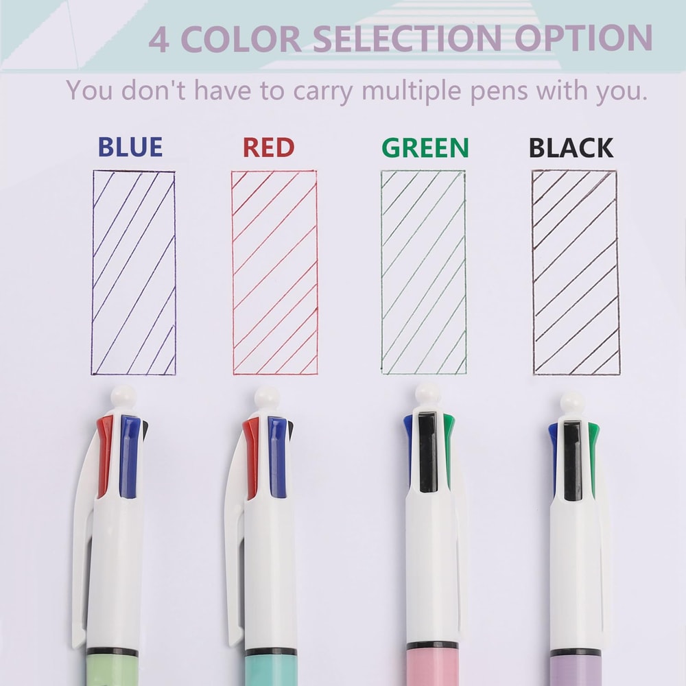 Multicolor Ballpoint Pens Set for Journaling, School & Office Writing