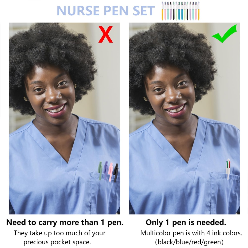 Multicolor Ballpoint Pens Set for Journaling, School & Office Writing