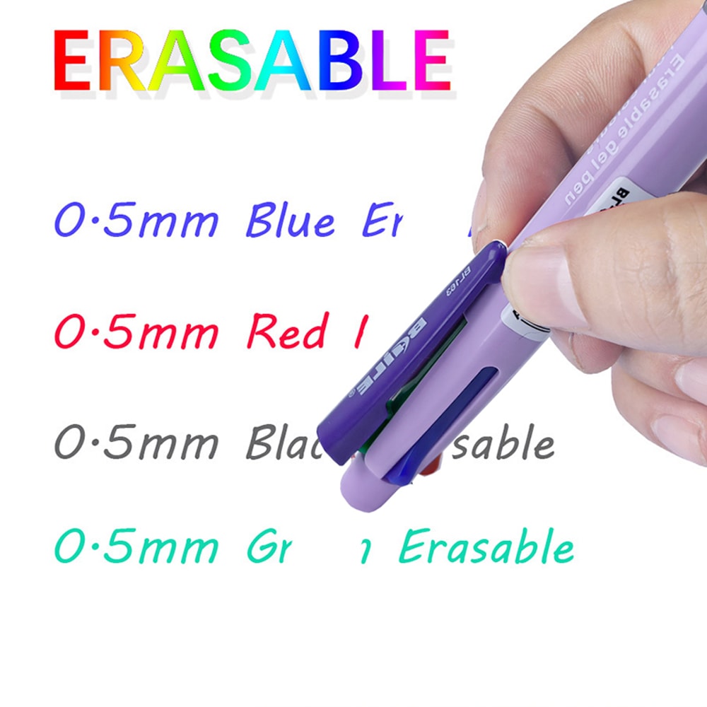 Multicolor Erasable Pen with Refillable Ink Smooth Writing Gel Pen
