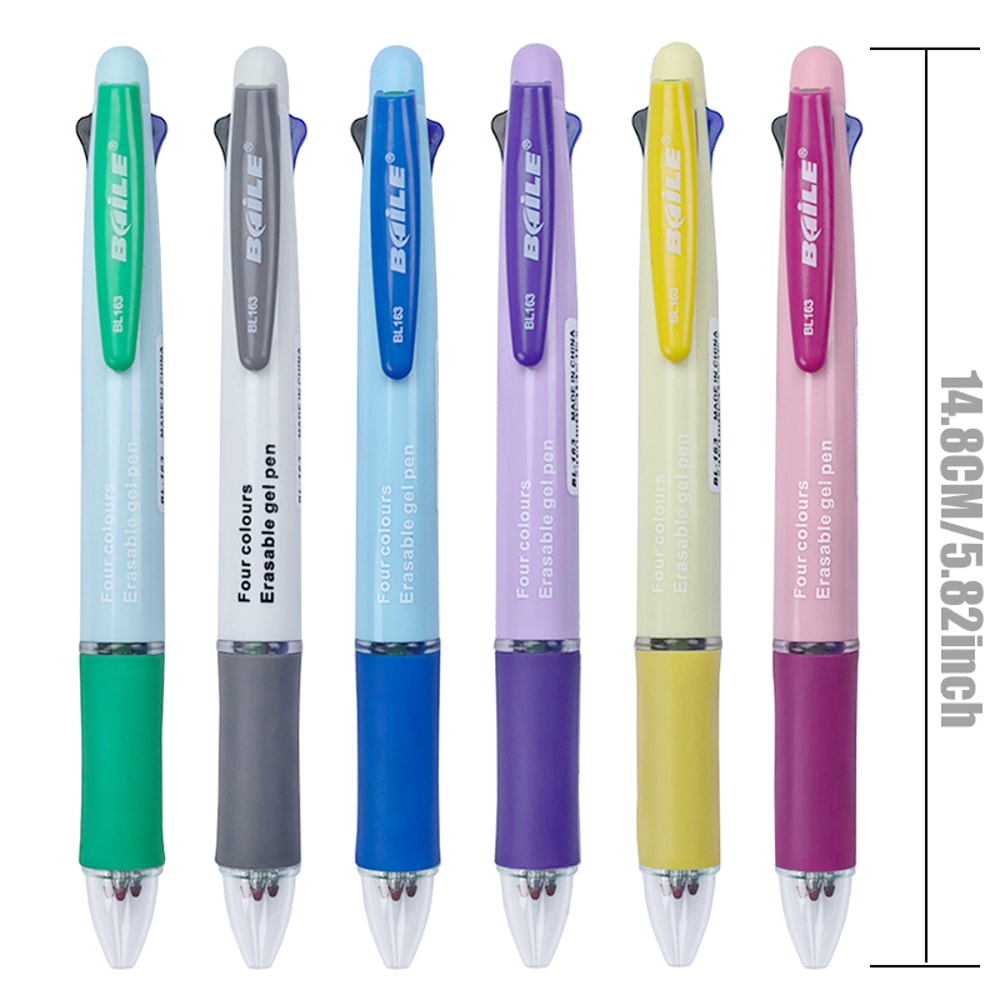Multicolor Erasable Pen with Refillable Ink Smooth Writing Gel Pen