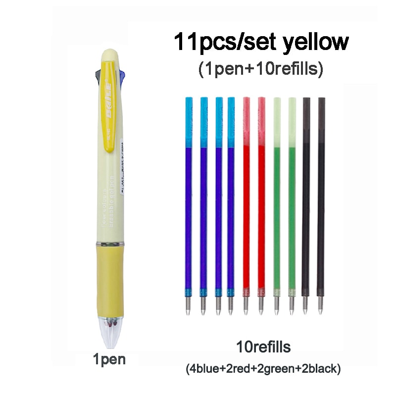 Multicolor Erasable Pen with Refillable Ink Smooth Writing Gel Pen