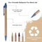 Eco Friendly Recycled Kraft Paper Pens Set Colorful Retractable Ballpoint Pens For Office School 2