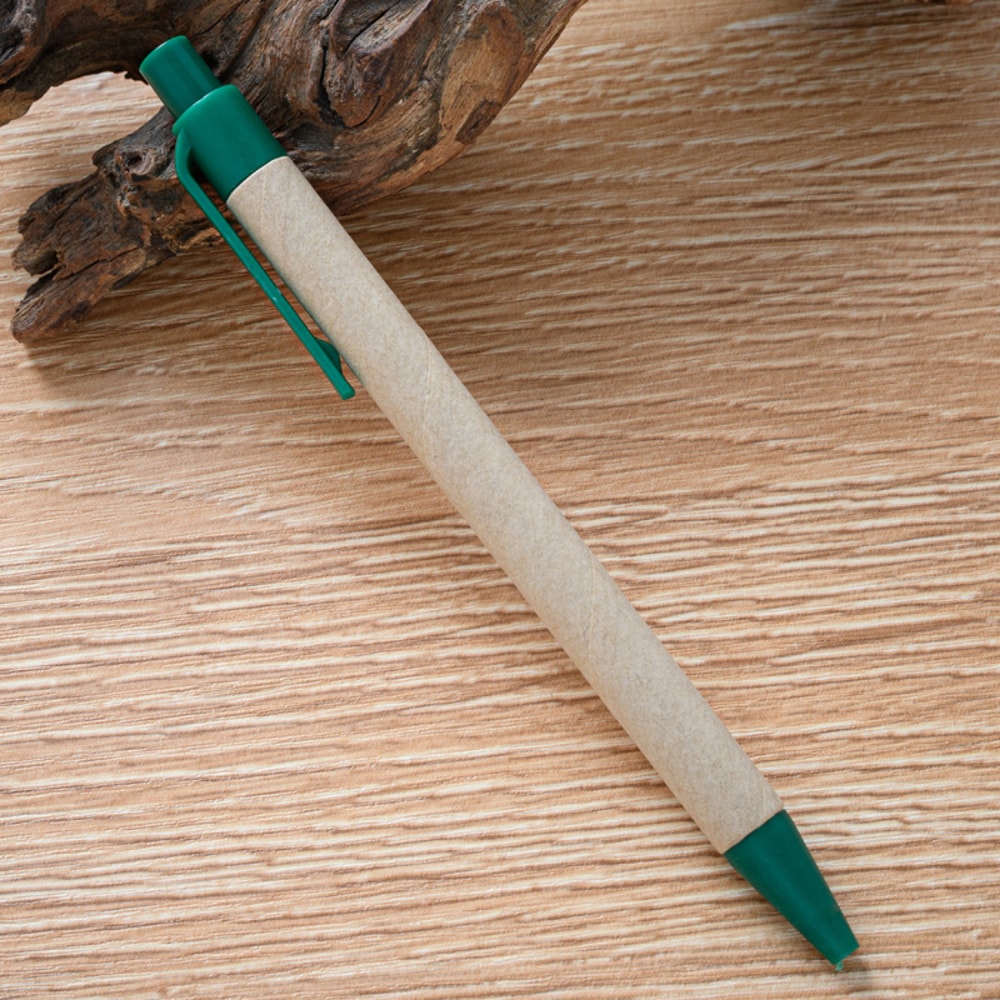 Eco Friendly Recycled Kraft Paper Pens Set Colorful Retractable Ballpoint Pens for Office & School