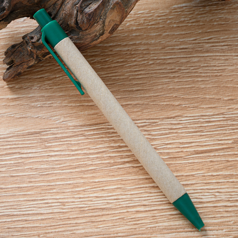 Eco Friendly Recycled Kraft Paper Pens Set Colorful Retractable Ballpoint Pens for Office & School
