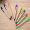 Eco Friendly Recycled Kraft Paper Pens Set Colorful Retractable Ballpoint Pens for Office & School