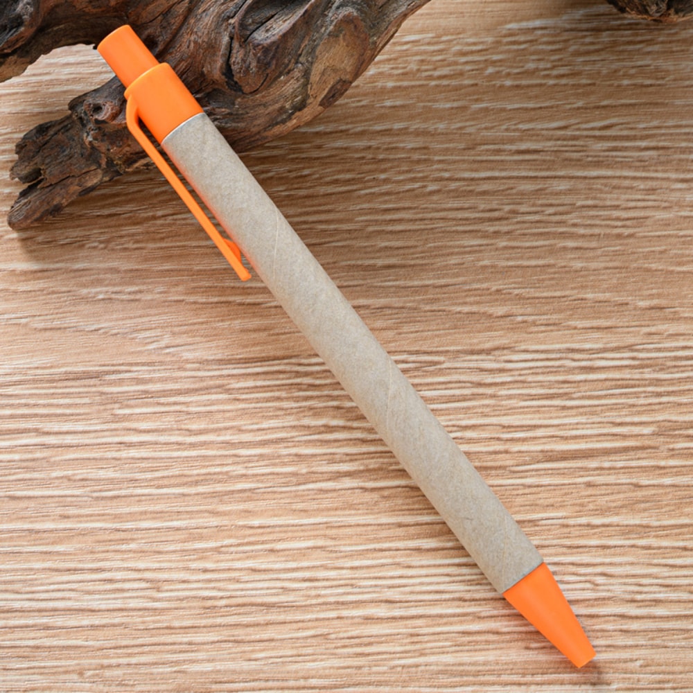 Eco Friendly Recycled Kraft Paper Pens Set Colorful Retractable Ballpoint Pens for Office & School