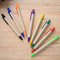 Eco Friendly Recycled Kraft Paper Pens Set Colorful Retractable Ballpoint Pens For Office School 6