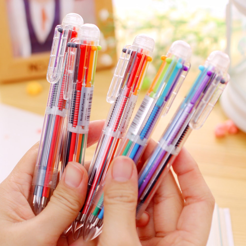 Color Multi Function Ballpoint Pen Smooth Writing Pen for School Office