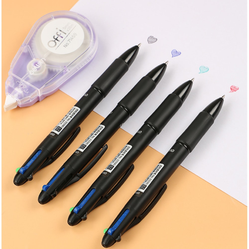 Color Multi Ink Ballpoint Pen Set Smooth Writing School Office Pens 0