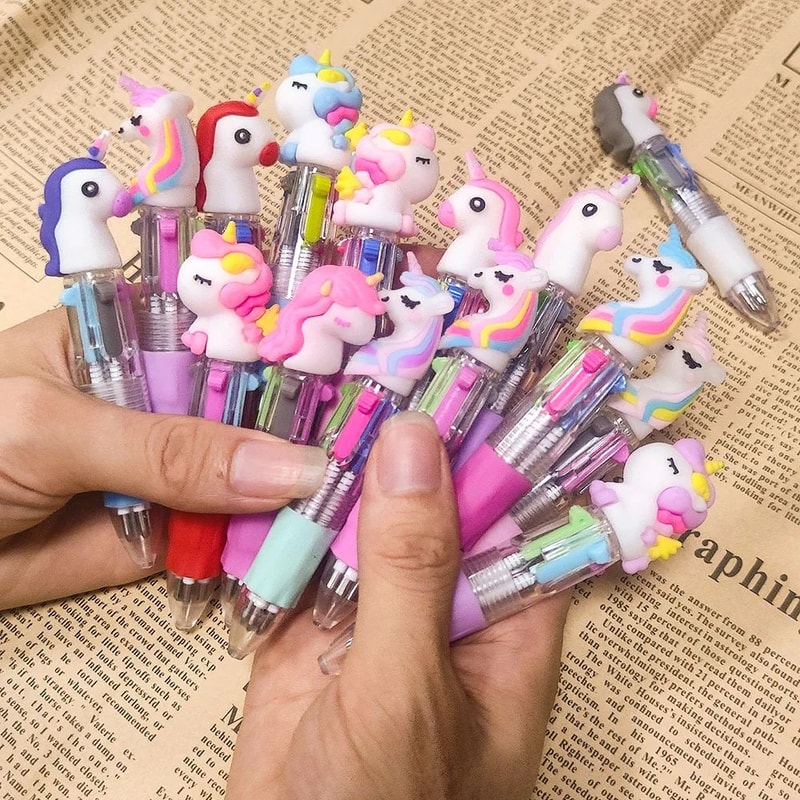 Unicorn Multicolor Pen Set Kawaii Pens Set for School Office and Gifts