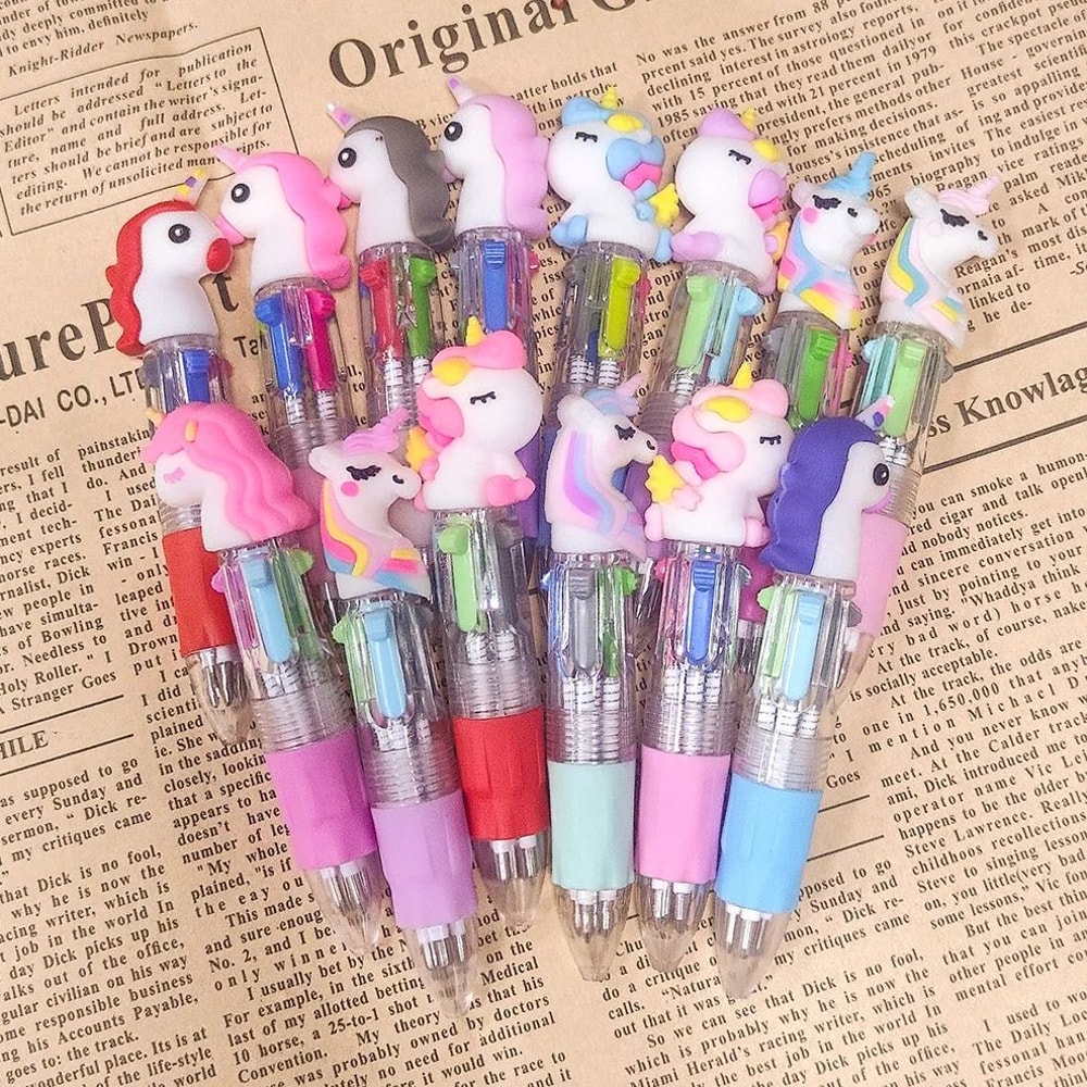 Unicorn Multicolor Pen Set Kawaii Pens Set for School Office and Gifts