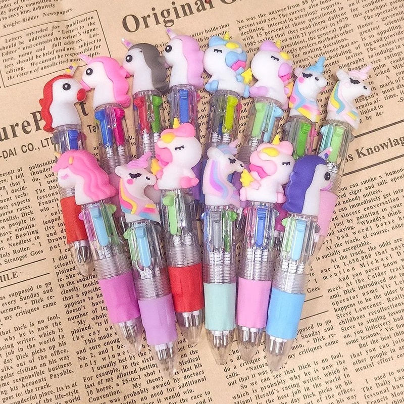 Unicorn Multicolor Pen Set Kawaii Pens Set for School Office and Gifts