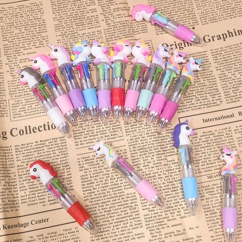 Unicorn Multicolor Pen Set Kawaii Pens Set for School Office and Gifts
