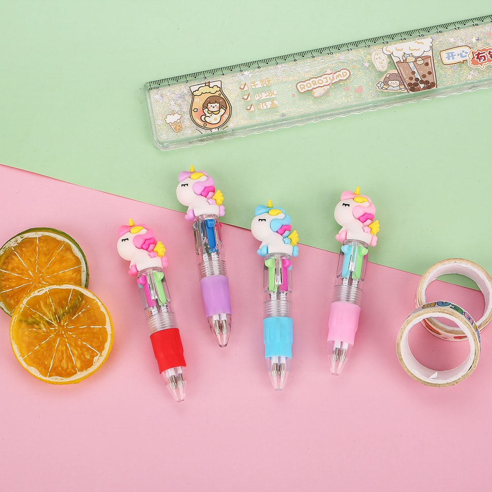 Unicorn Multicolor Pen Set Kawaii Pens Set for School Office and Gifts