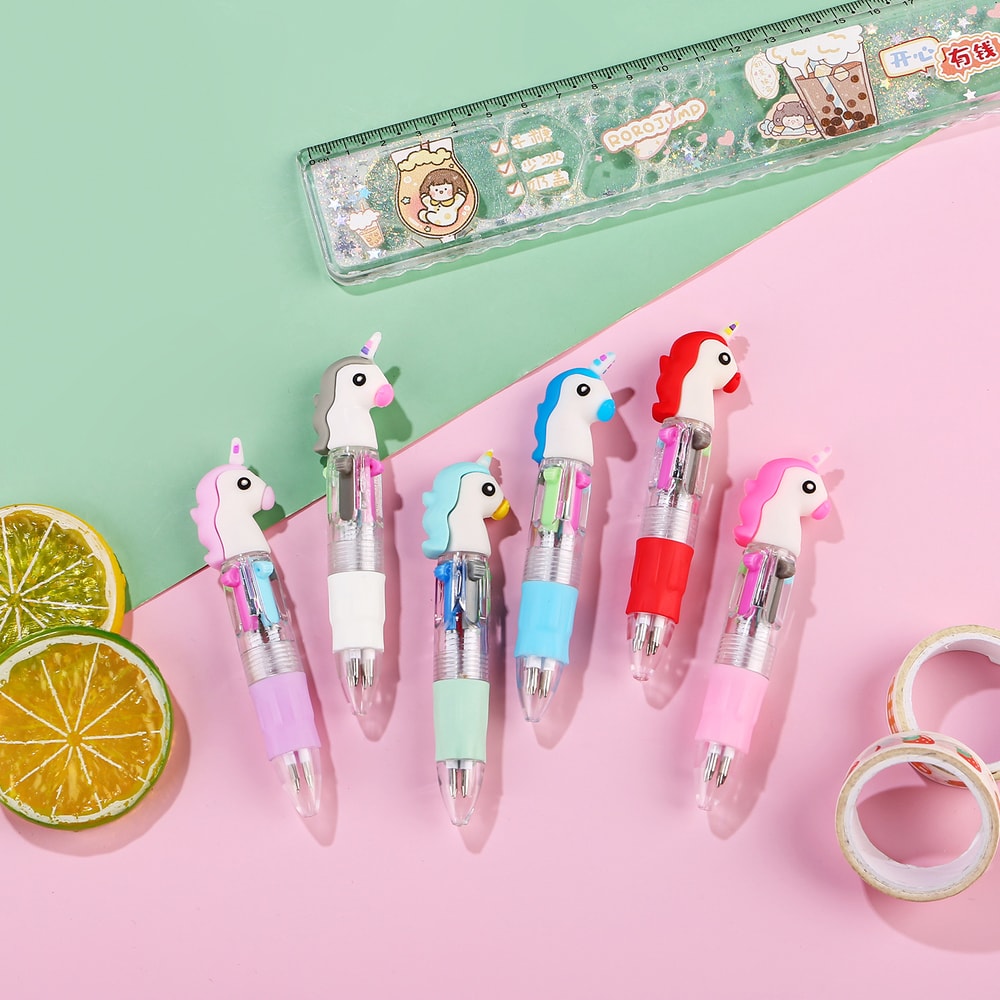 Unicorn Multicolor Pen Set Kawaii Pens Set for School Office and Gifts