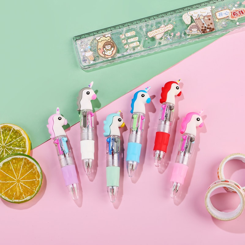 Unicorn Multicolor Pen Set Kawaii Pens Set for School Office and Gifts
