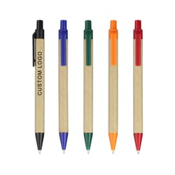 eco friendly recycled paper pen custom logo ballpoint promotional gift