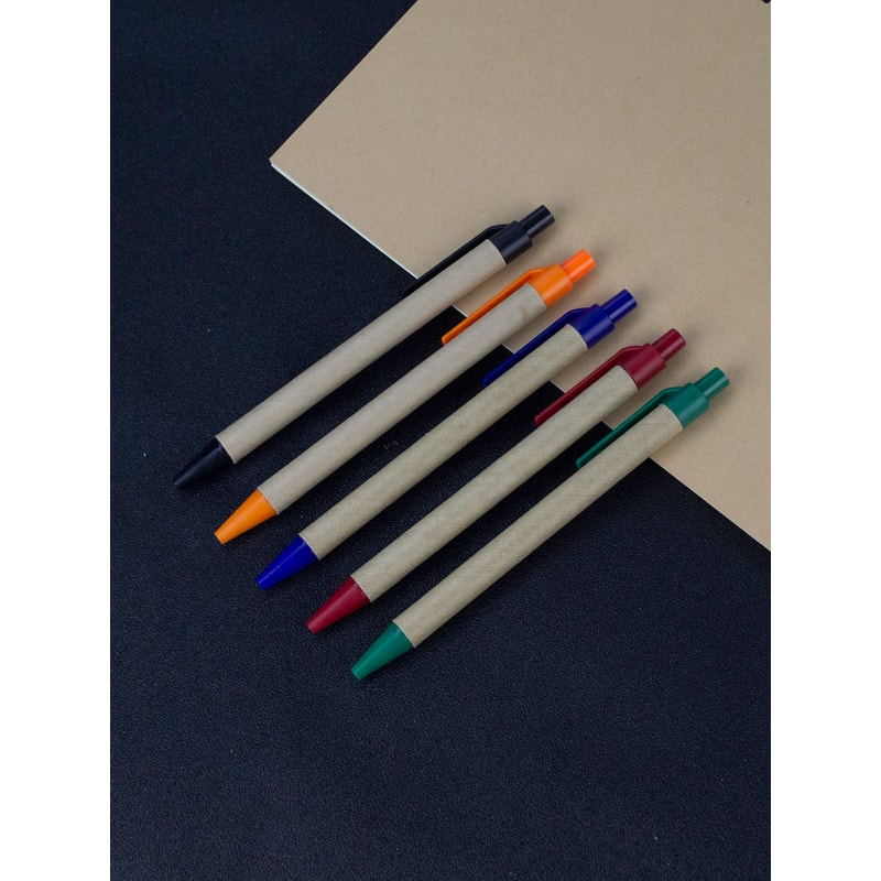 Eco Friendly Recycled Paper Pen Custom Logo Ballpoint Promotional Gift 4