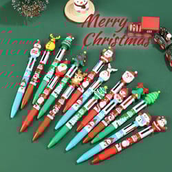 pack christmas multicolor pens set cute santa & reindeer christmas pens for kids gifts