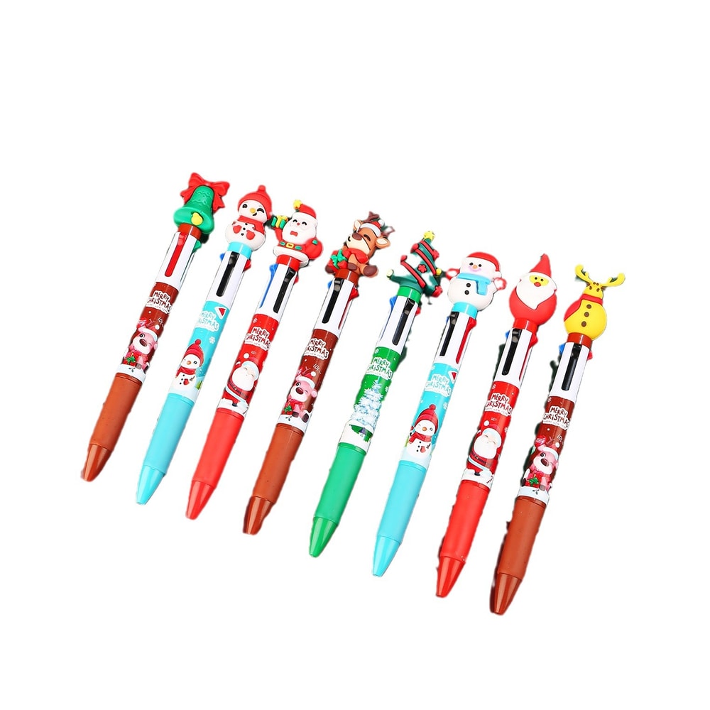Pack Christmas Multicolor Pens Set Cute Santa & Reindeer Christmas Pens for Kids Gifts