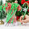 Festive Candy Cane Ballpoint Pens Set Christmas Writing Gift Set
