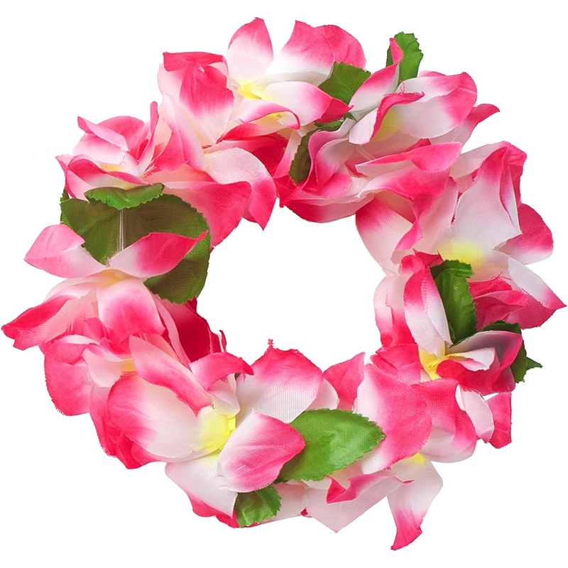 Hawaiian Leis Set Tropical Flower Necklaces and Bracelets for Luau Party Decorations