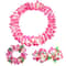 Hawaiian Leis Set Tropical Flower Necklaces and Bracelets for Luau Party Decorations