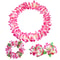 Hawaiian Leis Set Tropical Flower Necklaces and Bracelets for Luau Party Decorations