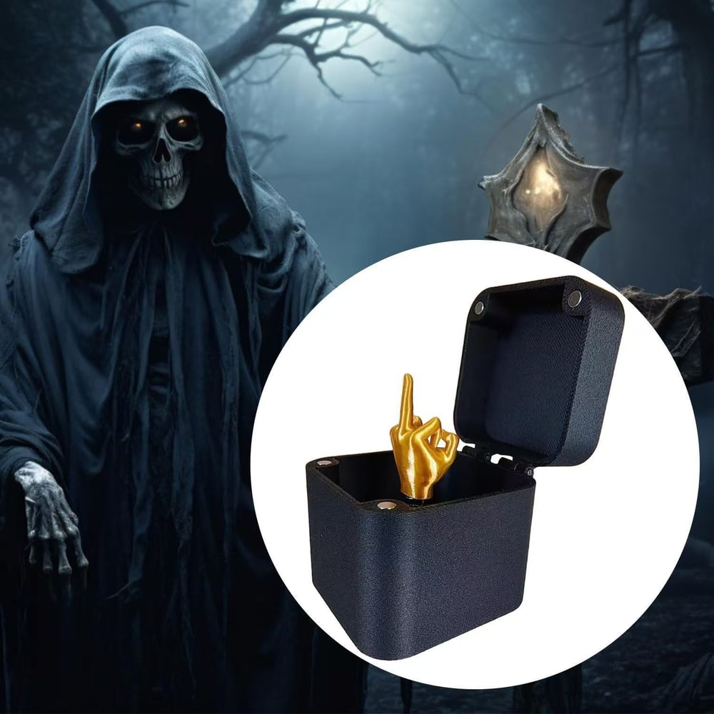 Funny Desk Decor Middle Finger Box Hilarious Gag Gift Novelty Office Prank 5