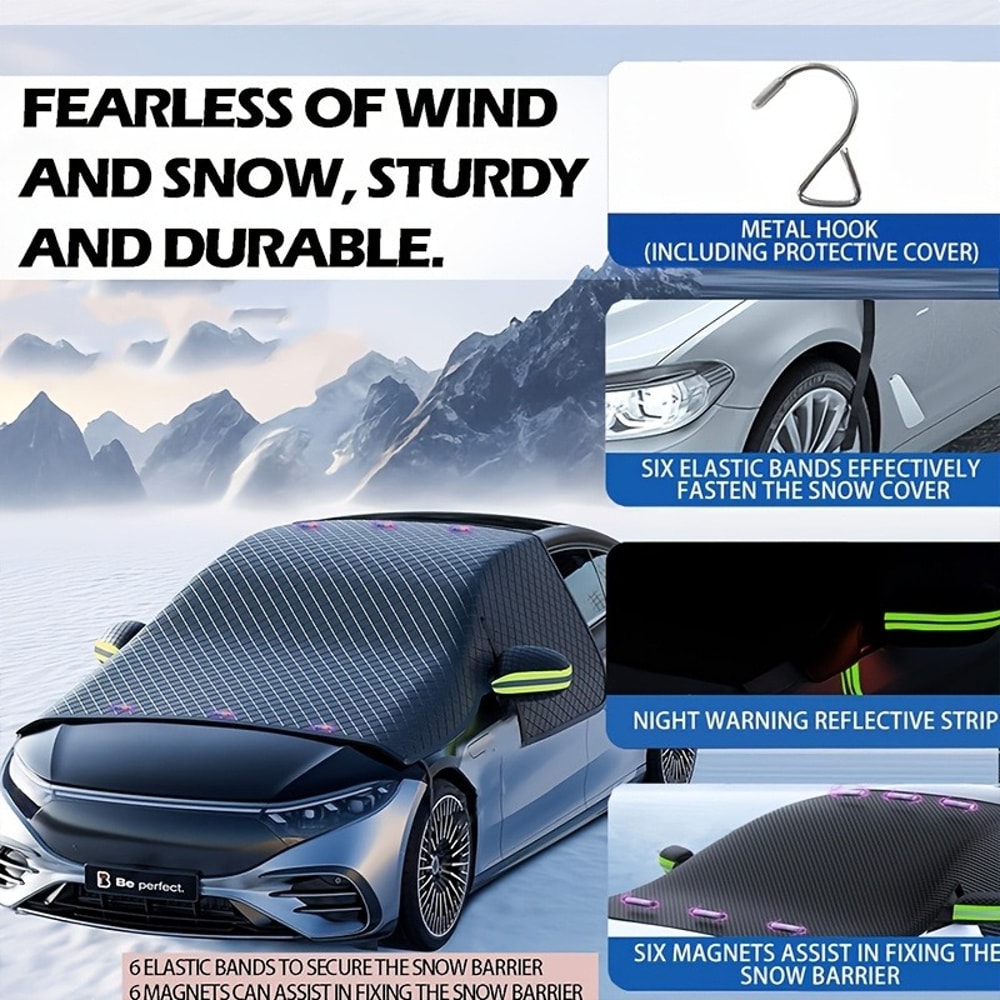 Magnetic Front Windshield Snow & Ice Protector Winter Frost Shield Cover