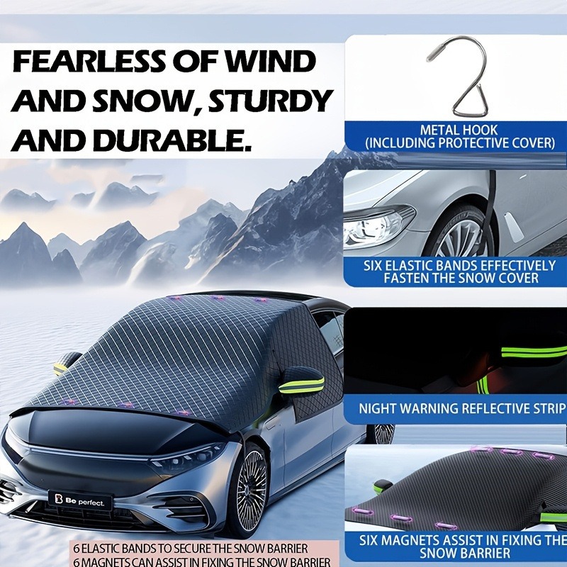 Magnetic Front Windshield Snow & Ice Protector Winter Frost Shield Cover