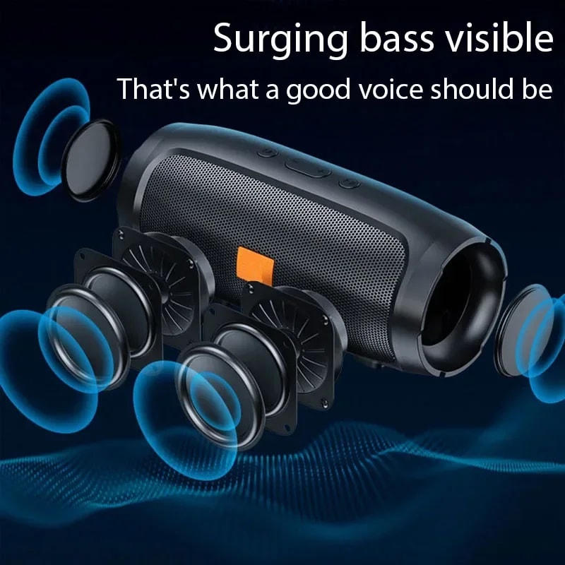 Ultimate Outdoor Portable Bluetooth Speaker with Subwoofer and FM Radio