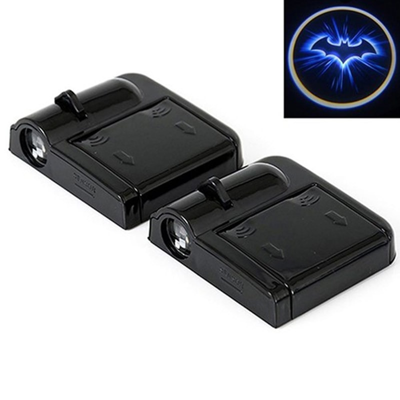Premium Bat Logo Wireless Car Door Projector Lights Universal LED Welcome Lights