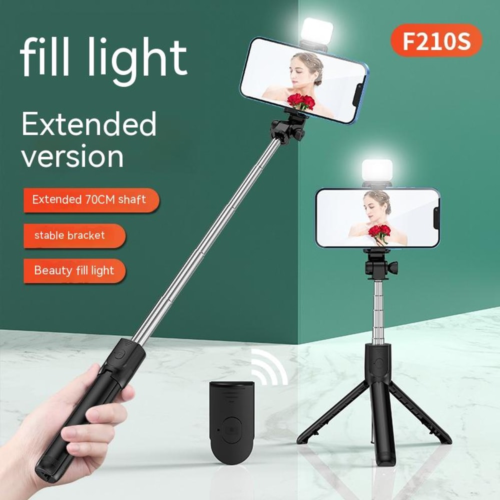 All in One Extendable Portable Selfie Stick Tripod with Bluetooth Remote