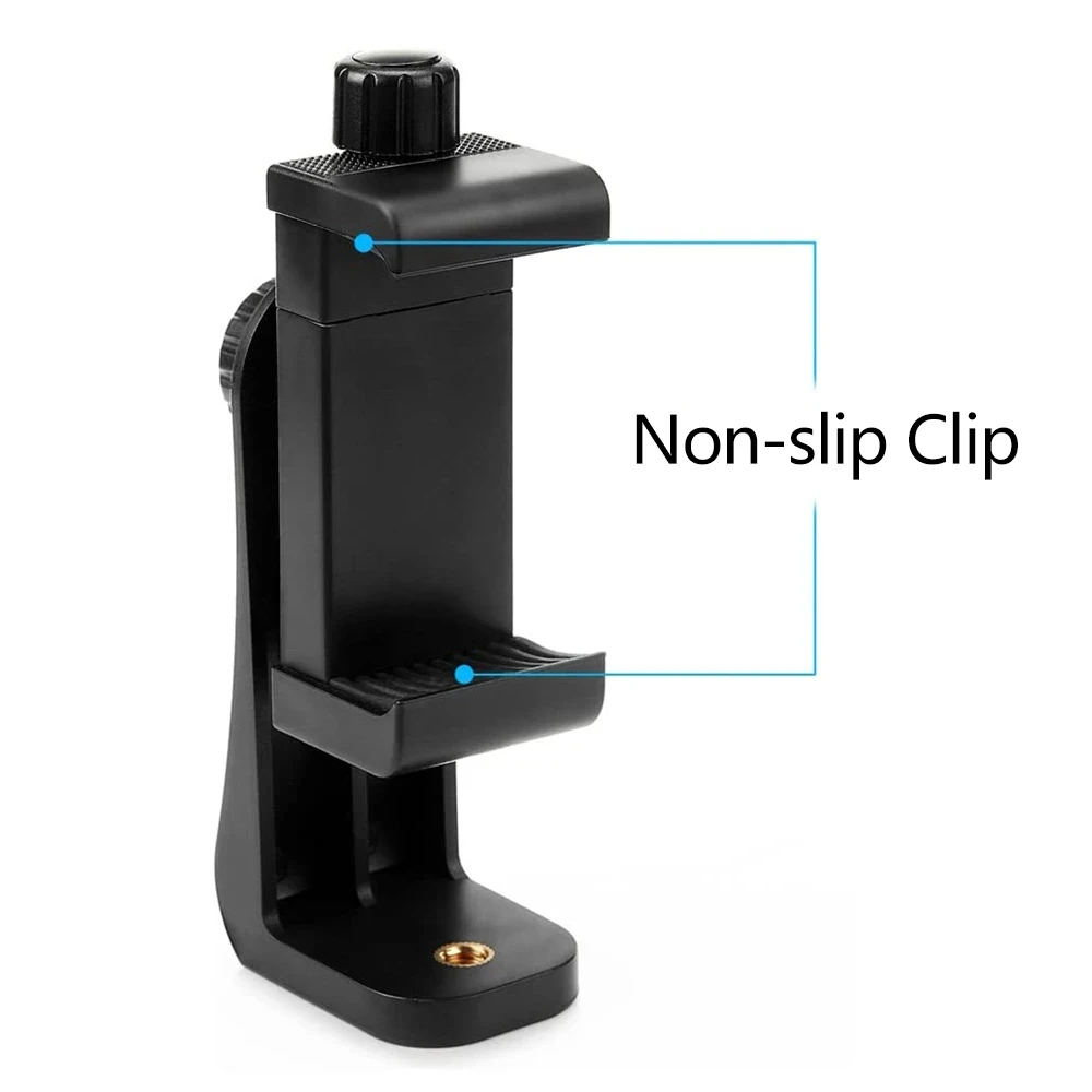 Universal Phone Tripod Mount Adapter with Rotation and Screw