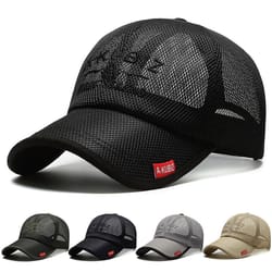 breathable summer mesh baseball cap for men & women sun protection hat
