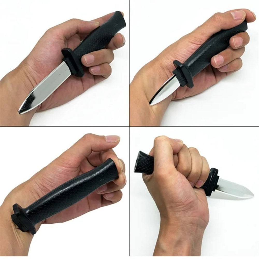 Realistic Retractable Fake Knife Trick Toy Scary Halloween Prank Prop