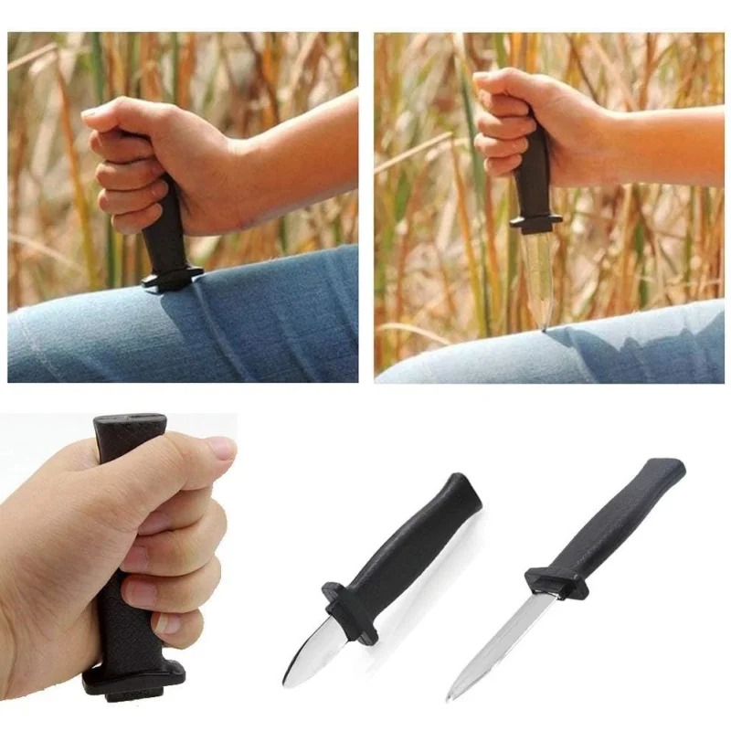 Realistic Retractable Fake Knife Trick Toy Scary Halloween Prank Prop