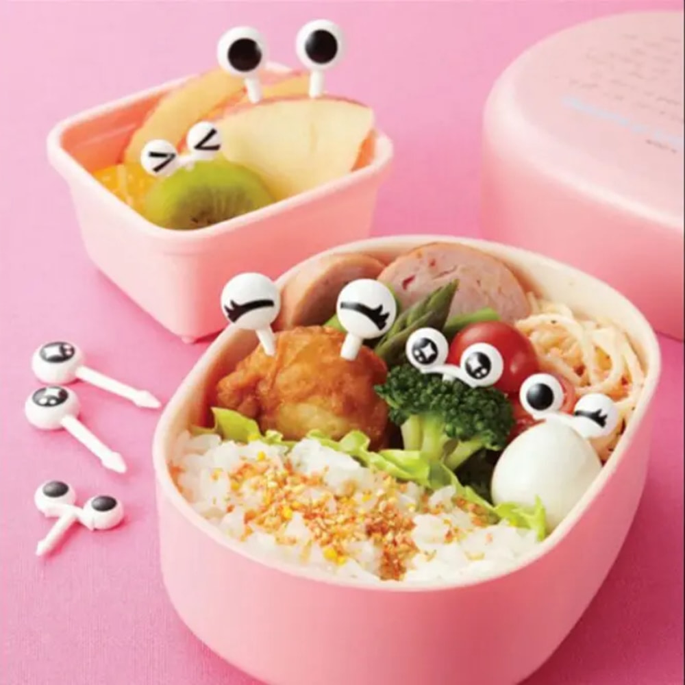 Kawaii Cartoon Eyes Bento Box Picks Set Cute Food Picks for Lunch Snacks & Party Decor