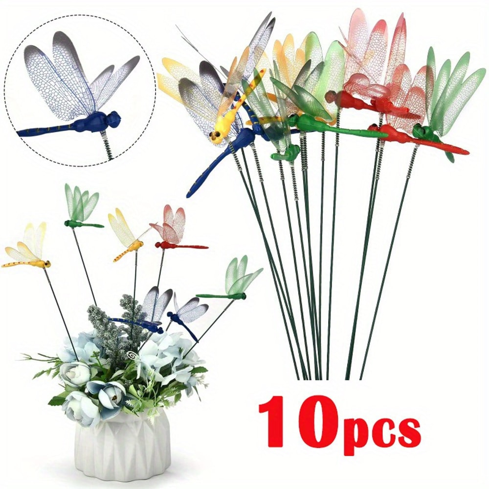 Colorful Dragonfly Garden Decor Stakes Outdoor Yard Ornaments 5