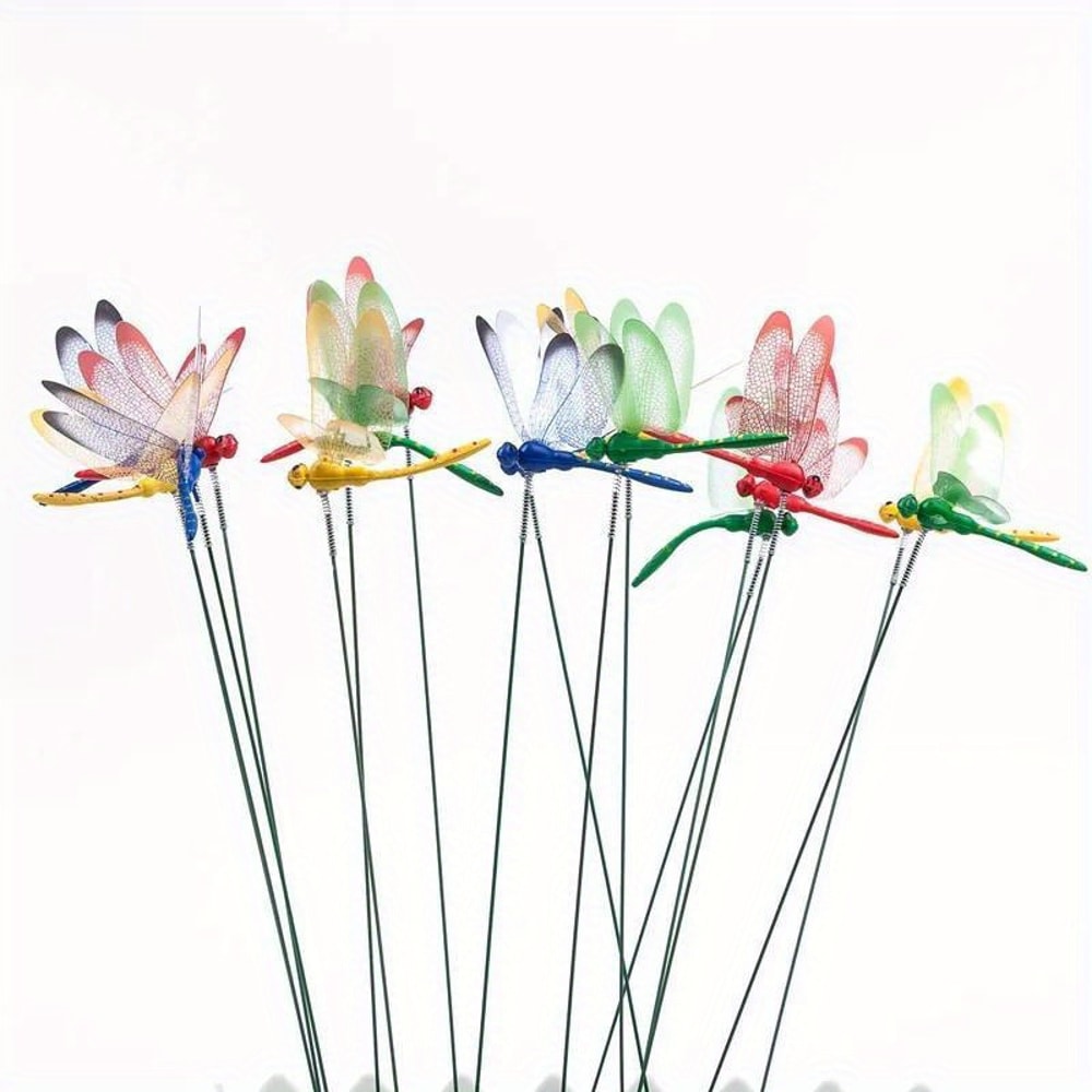 Colorful Dragonfly Garden Decor Stakes Outdoor Yard Ornaments 3