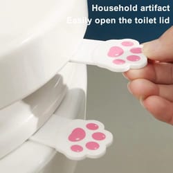 hygienic toilet lid opener handle 2pcs touch-free seat lifter