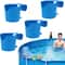 Floating Pool Cup Holder Tray with Soap Hook Multi Slot pool cup holder Organizer