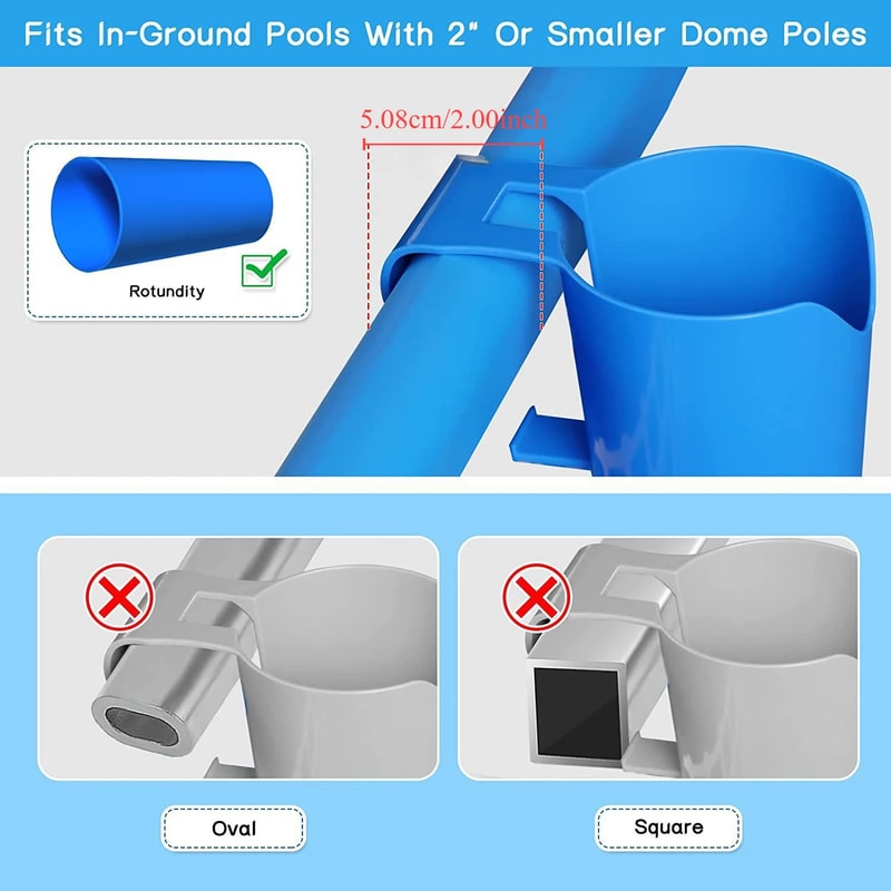 Floating Pool Cup Holder Tray with Soap Hook Multi Slot pool cup holder Organizer